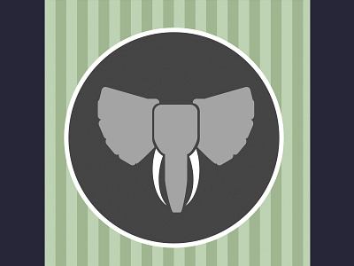 Animal Badges - Elephant illustration