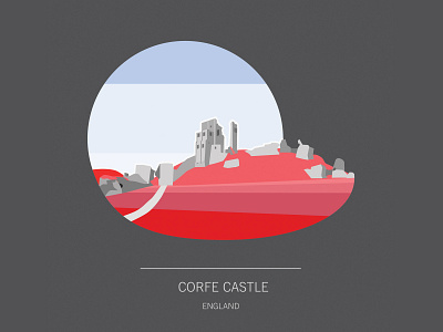 Corfe Castle illustration
