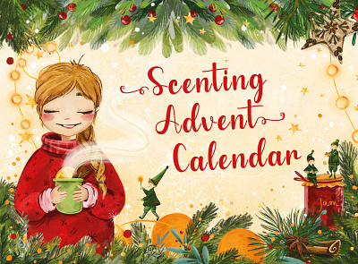 Scenting Advent Calendar advent calendar artwork book cover cartoon character character design children illustration childrens illustration christmas christmas book cute illustrations design digital art digital illustration graphic design illustration kidlit picture book procreate publishing