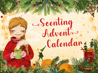 Scenting Advent Calendar advent calendar artwork book cover cartoon character character design children illustration childrens illustration christmas christmas book cute illustrations design digital art digital illustration graphic design illustration kidlit picture book procreate publishing