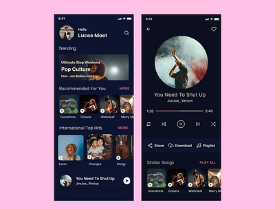 Music player Dailyui:009 #dailyui ui