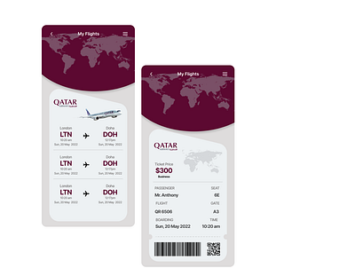 BOARDING PASS DAILYUI:024 #DAILYUI #REDESIGNED ui