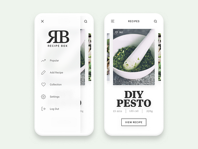 Daily UI 007 - RECIPE BOX Settings 007 dailyui food mobile recipe ui