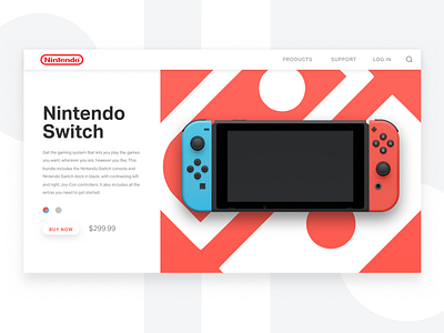 Daily UI 012 - Product Page (Still) 012 dailyui desktop nintendo product page ui