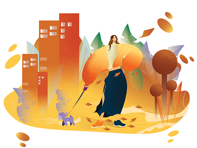 Sweet Autumn! adobeillustrator character creative design flat character illustration noise texture