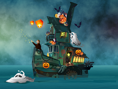 Halloween! adobeillustrator animation character creative flat character halloween illustration vector art
