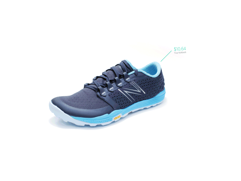 Kickback Sizzle app iphone ui shoe motion graphic