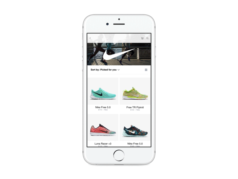 Native Shopping Experience origami quartz store app web shopping
