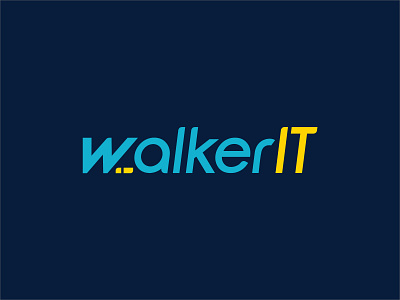 WalkerIT branding design logo vector