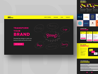HORN PLZ - Website Design branding design illustration logo ui ux