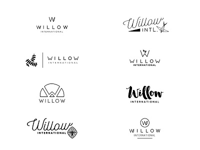 Willow Logo Comps branding comps identity logo project projects typography