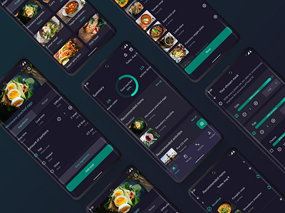 Fitness habit-forming app android app dark design material mobile typography ui ux