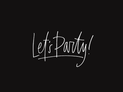 Let's Party! lettering