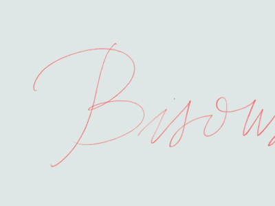 Bisous lettering