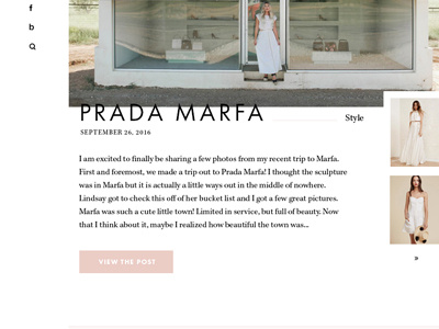 From Texas Preview blog design fashion blog design truncated post layout ui