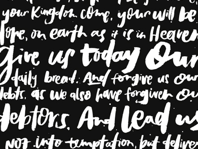Give Us Today brush lettering lettering