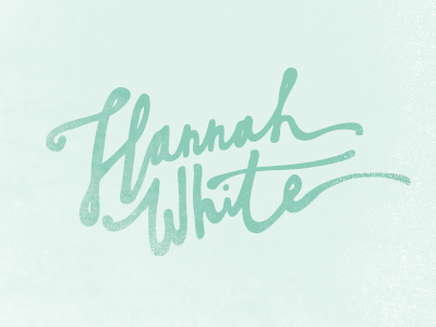 Hannah White concept hand drawn logo