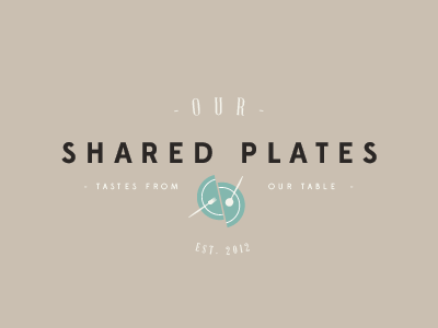 Our Shared Plates 2 concept logo