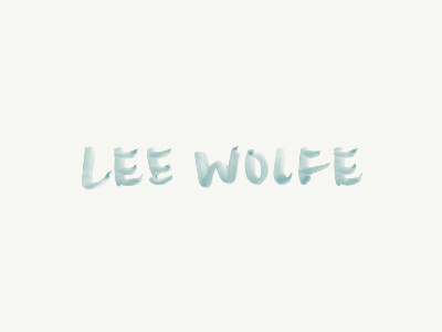 Lee Wolfe concept hand drawn logo watercolor