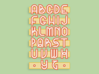 Alphabet alphabet font illustration pinup typography vintage