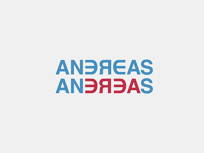 Wordplay Andreas Aere anagram logo name typography