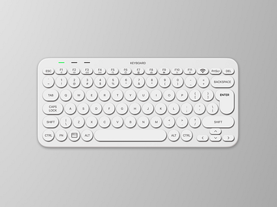 Simply Keyboard 3d design figma