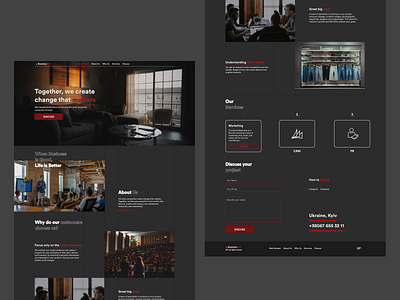 Marketing company design figma landing page ui ux web design
