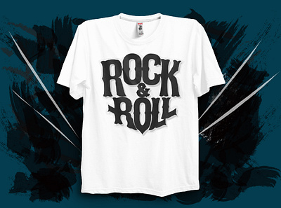 ROCK AND ROLL t shirt t shirt design typography