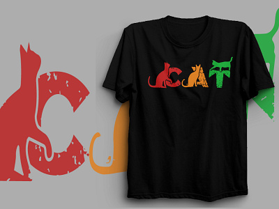 CAT T SHIRT graphic t shirt design t shirt t shirt design typography design