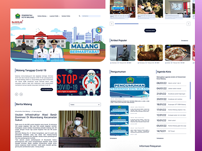 Malang City Government Website Redesign app branding design government graphic design illustration logo mobile typography ui ux vector web webdesign