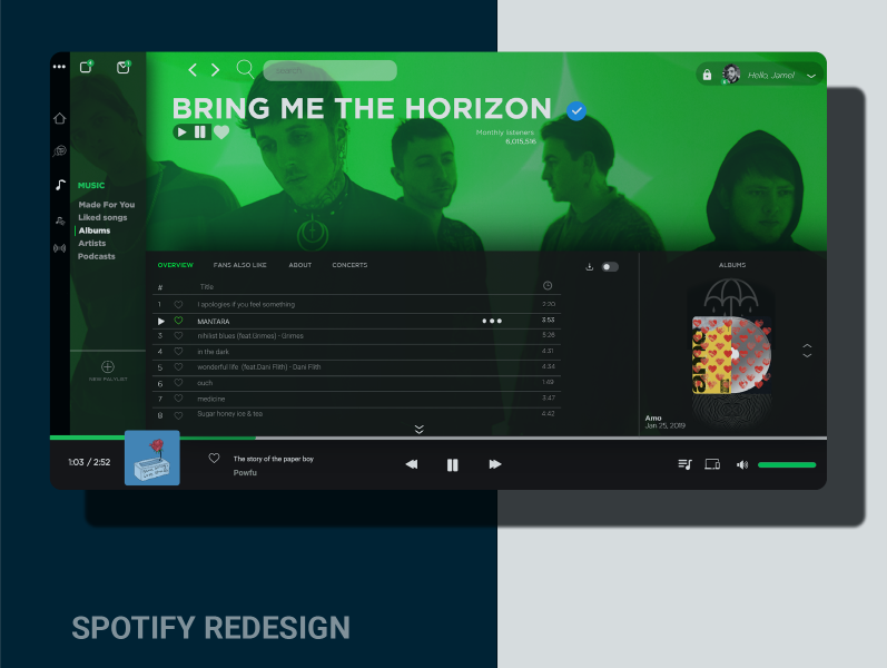 Spotify Desktop App Redesign By Jamel Eddine Bouchnak On Dribbble