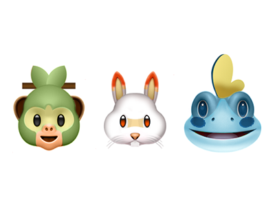 Pokemon Sword and Shield Starters Emoji