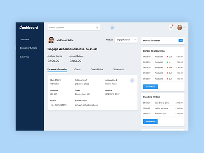 Banking Web App Dashboard - Activate Card animation bank app banking dashboad dashboard ui london ui animation ui design ux design web design
