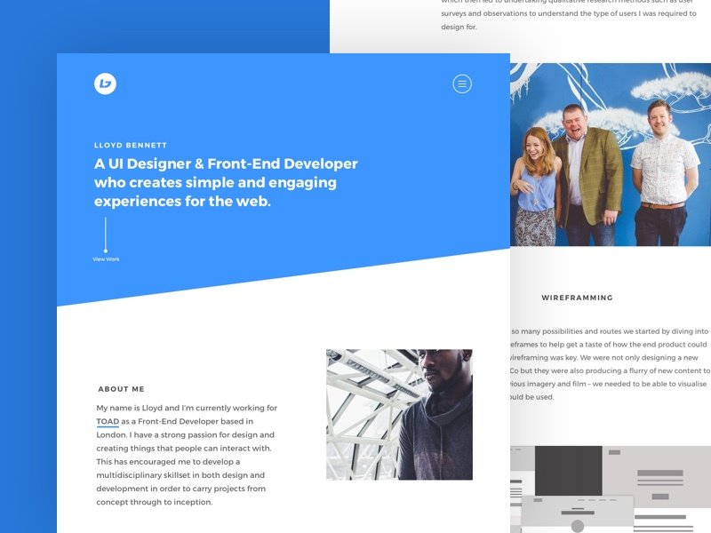 Portfolio Design 2016 work developer front-end ui designer case studies design portfolio