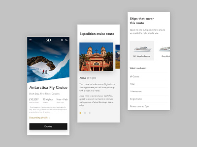 Luxury Cruise Page - Mobile Direction
