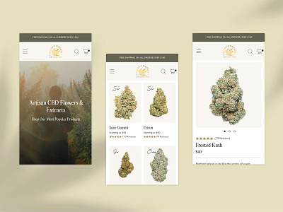 A New Website for Secret Nature cannabis cbd design ecommerce landing page listing page mobile pdp plp secret nature shop page ui web design