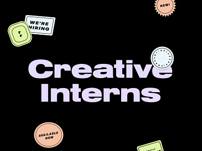 Now Is Your Chance! designer hire hiring internship nowhiring