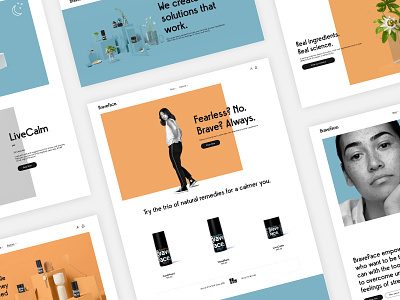 Braveface Website Launch ecommerce layout typography ui ux web design