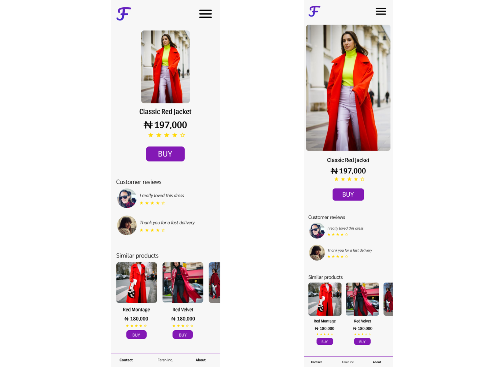 UI Design for an E-commerce shop page (Single Item) by Golden Ogbeka on ...