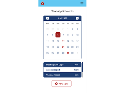 Calendar UI Design app calendar ui calender calender design dailyui design ui ux