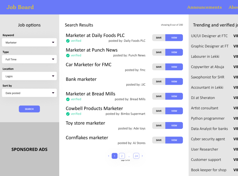Job Listing UI Design by Golden Ogbeka on Dribbble