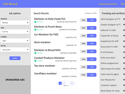 Job Listing UI Design by Golden Ogbeka on Dribbble
