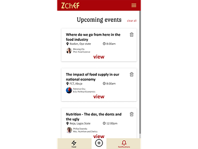 Events listing UI Design dailyui design events listing ui ux