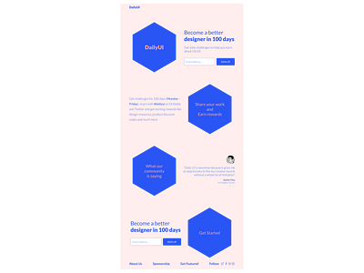 DailyUI Homepage Redesign Full Page