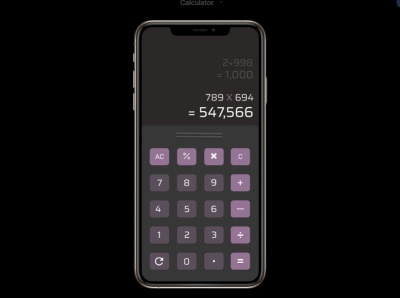 Calculator calculator app calculator ui dark mode dark theme uidesign