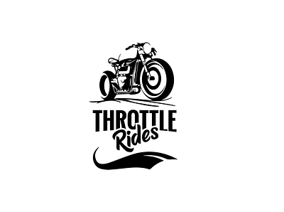 Throttle Rides Logo bike bike logo biker biker gang bikers black blackandwhite landing page lettering logo logo design logodesign logos logotype ride logo rides