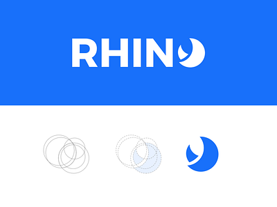 Rhino Concept Logo Design animal blue concept icon logo rare rhino rhino icon rhino logo save animal save rhino