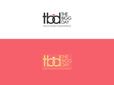 TBD (The Bigg Day) Logo Design couple engagement logo logo design love marriage reception wedding