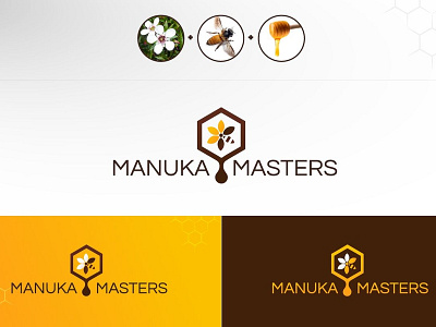 Manuka Masters Logo Design honey honeybee logo design manuka masters