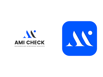 AMI Check Logo Design ami black and white blue creative logo design favicon logo symbol symbol icon